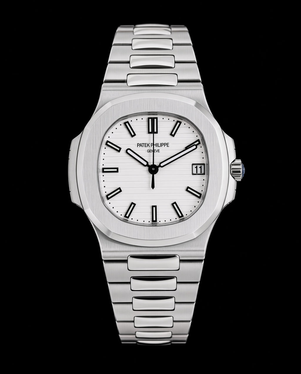 Nautilus plateado con esfera blanca