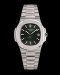 Nautilus plateado con esfera verde